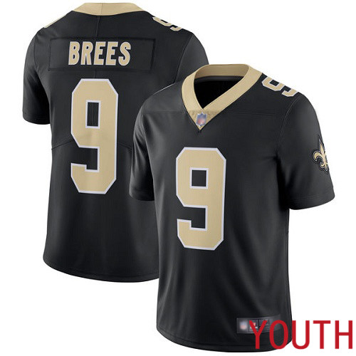 New Orleans Saints Limited Black Youth Drew Brees Home Jersey NFL Football 9 Vapor Untouchable Jersey